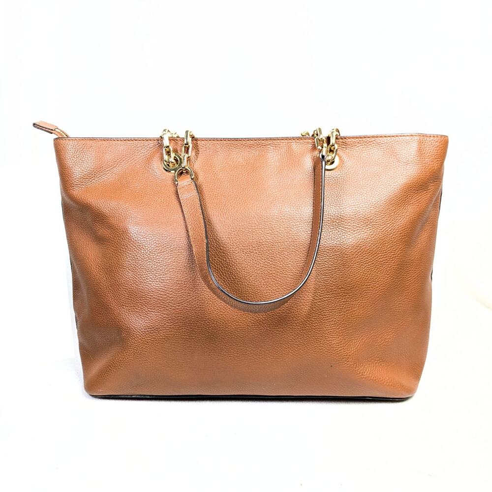 Michael Kors Tan Leather Tote with Gold Hardware - Picture 2 of 8